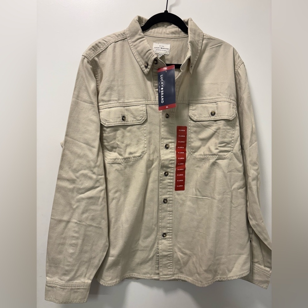 Lucky Brand Khaki Button-Up Shirt